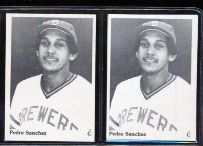 lot (2) 1975 TCMA Burlington Bees Pedro Sanchez