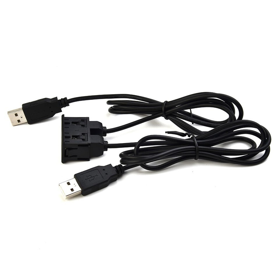 Dual USB Dash Mount Adapter Cable 100CM Length Flush Mount Panel Design eBay
