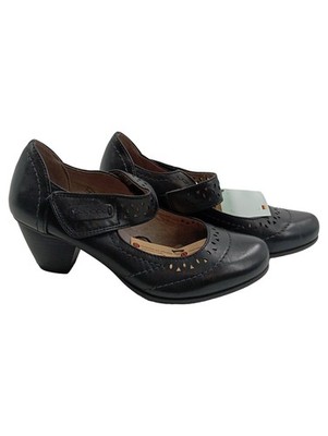 Medicus Pumps Damen 38.5 Leder Grau Lochmuster