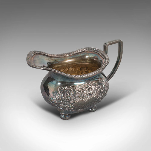 Antique Tea Service, English, Silver Plated, Teapot, Dish, Milk Jug, Edwardian - Afbeelding 11 van 12