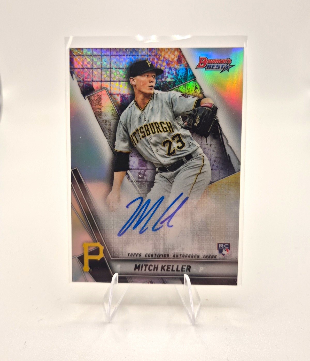 Topps 2019 Bowman's Best Mitch Keller RC Auto Refractor Pirates #B19-MKE