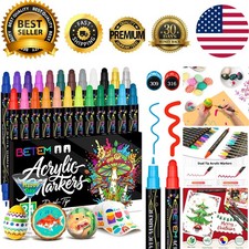 24 Colors Dual Tip Paint Markers - Perfect for Fabric, Glass, and More Artistry
