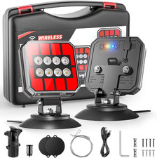 Wireless Trailer Lights Magnetic, 110  Rotatable Wireless Trailer Lights Kit, Po