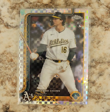 Topps 2025 Chrome Update Nick Kurtz X-Fractor Rookie Debut #USC180 A's