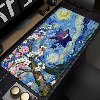 Pokemon Playmat Mousepad - VAN GOGH Gengar Flying - TCG Game Play Mat