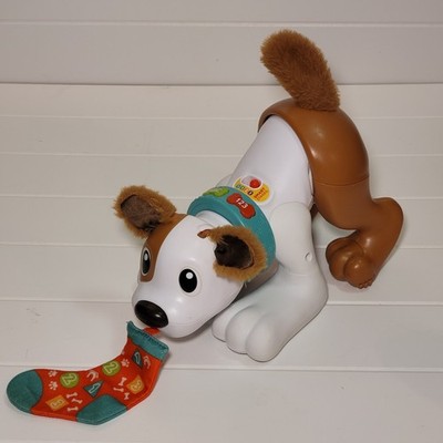 Fisher-Price 123 Crawl With Me Puppy Smart Stages Electronic Dog 10.5'' WORKS