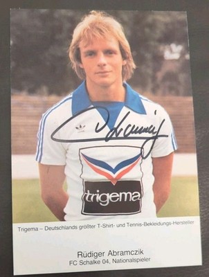 Rüdiger Abramczik Handsignierte Autogrammkarte,autograph,DFB,FC Schalke 04