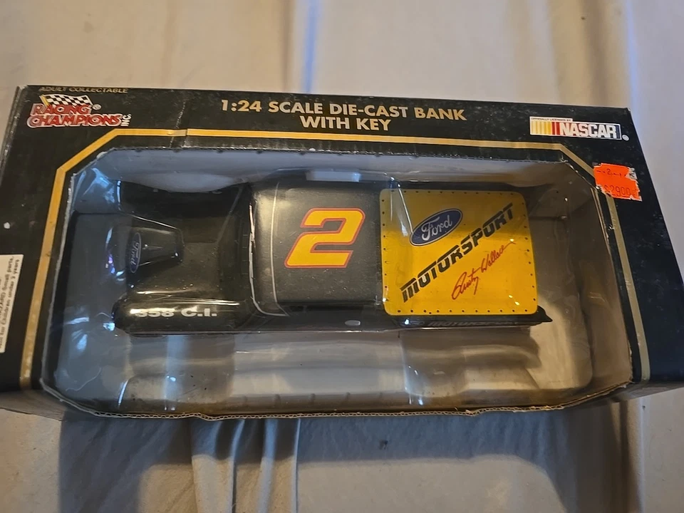 Ford Ranchero 1957 edición #2 Rusty Wallace 1:24 1995 banco fundido a presión con llave Foto 2 de 2