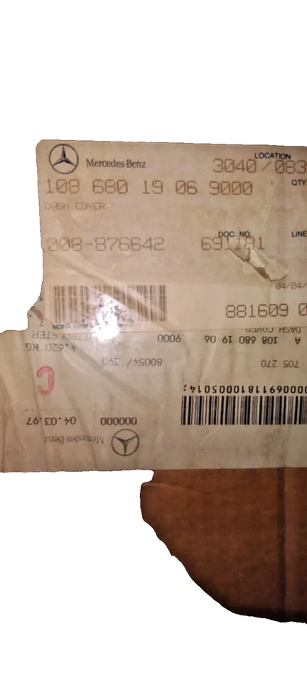 MERCEDES-BENZ 108/109 CHASIS TABLERO NEGRO Foto 2 de 4