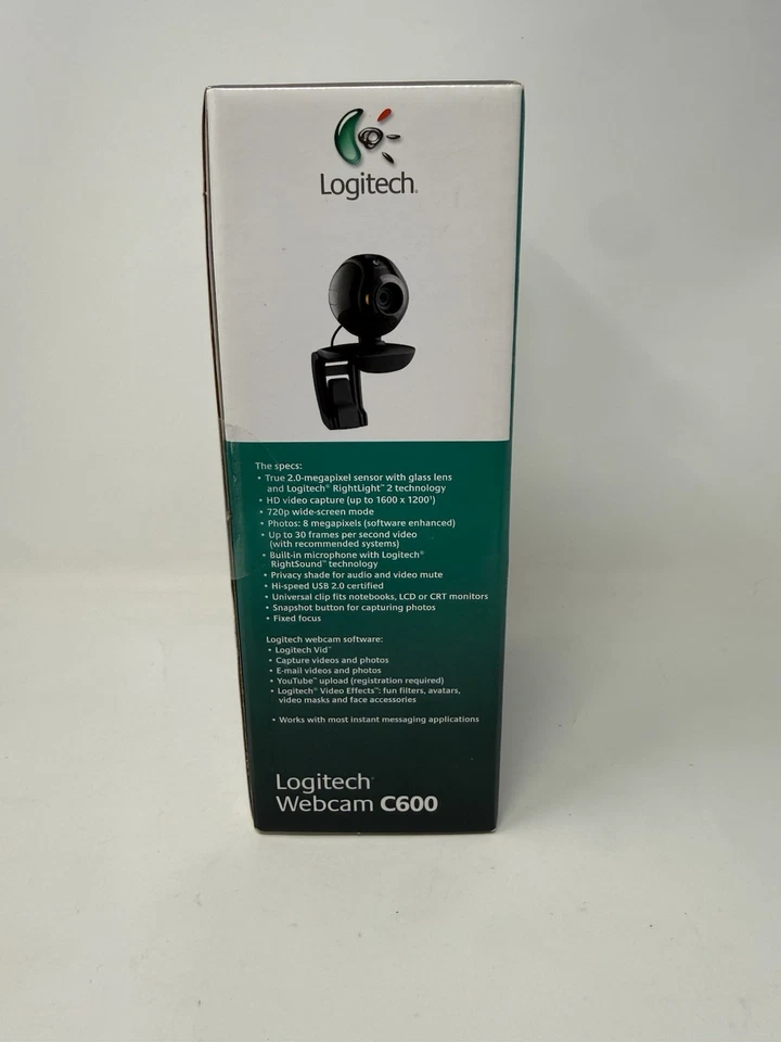 Logitech C600 2MP sensor 8MP Photos - 720HD, glass lens, Webcam - BRAND NEW! - Image 4 of 4