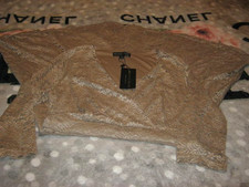 melalondon size 18 beige/gold lined lace dress full skirt 3/4 sleeves new