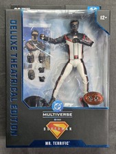 New McFarlane Toys Superman 2025 Mr. Terrific Deluxe Theatrical Red Platinum