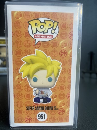 Funko Pop Dragon Ball Z Super Saiyan Gohan con Fideos #951 con Protector - Imagen 4 de 6