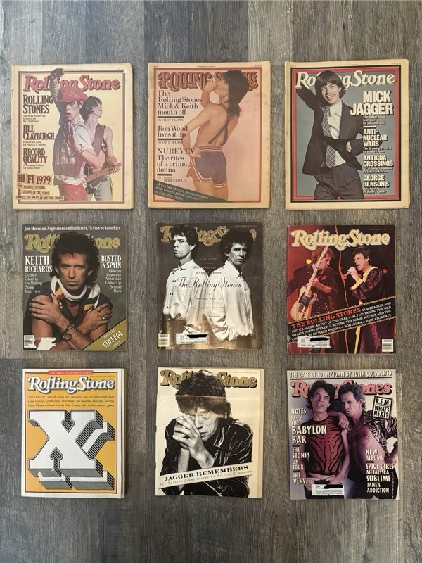 Lot of Rolling Stone Magazines featuring The Rolling Stones, Mick & Keith