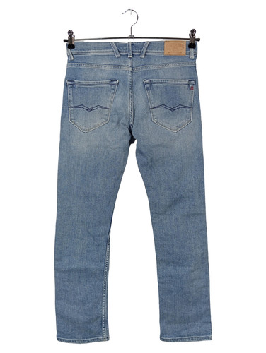 Jeans Replay modello 12A gamba dritta bambino taglia 152 L32 blu cotone logo - Foto 3 di 6