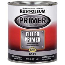 RUST-OLEUM 254863 Filler Primer, Gray, 1 Qt. 6PET4