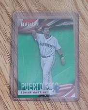EDGAR MARTINEZ 2021 TOPPS CHROME BEISBOL GREEN REFRACTOR 19/99 PUERTO RICO 🇵🇷 