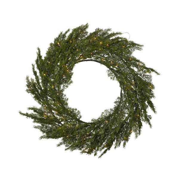 Star Trading GroßEr Tannenkranz ,Thuja', Outdoor-Weihnachtskranz Mit Batterie +-image