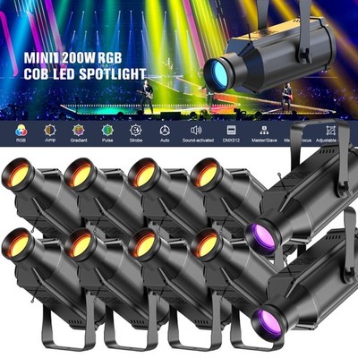200W RGB 3in1 COB Spotlight Beam Stage Light Spot Light DMX Party Club DJ Light