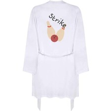 Small 'Ten Pin Bowling' Adult Dressing Robe / Gown (RO00102437)