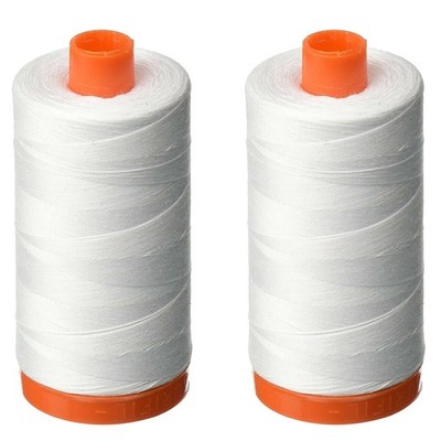 2 PCS White Cotton Quilting Sewing Thread 356 Yards Each Spool Apparel