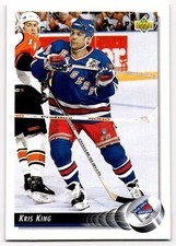 1992-93 Upper Deck Kris King New York Rangers #78