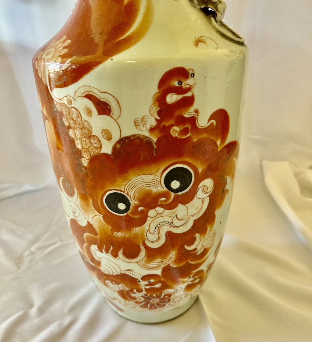 陶瓷foo 狗在中国古董花瓶| eBay