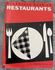Interiors Book Of Restaurants 1960 William Wilson Atkin Joan Adler Hardcover DJ