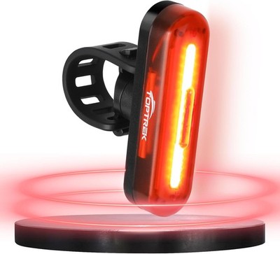 TOPTREK Fahrrad Rücklicht LED USB-C StVZO IPX5 Wiederaufladbar 200m
