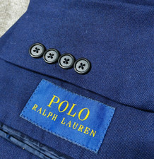 Classic Polo Ralph Lauren pure wool navy USA made jacket blazer 38R