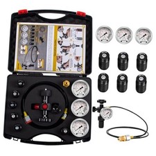 Kit de carga acumulador de nitrógeno hidráulico con 3 manómetros de prueba de presión y 7