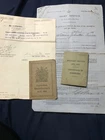 WW1 Military call up recruitment paper’s National reg 1915 and 16 exemption cert