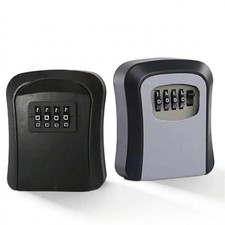 Wall Mounted Key Safe Box 4 Digit Combination Lock Waterproof Outdoor Key Guard