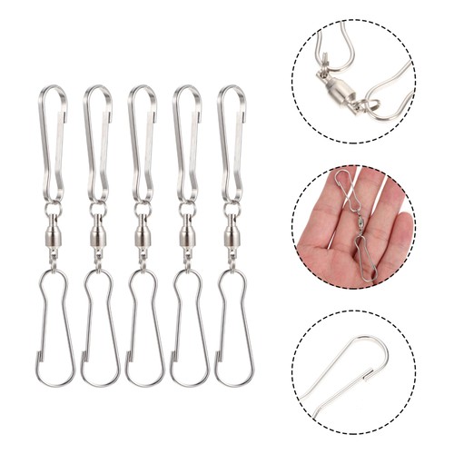 10 Pcs Stainless Steel Bearing Hooks for Wind Chimes Spinner Swivel