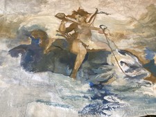 Large Canvas Fabric Painting Theatre Decor? Expressionist 1950 Angel