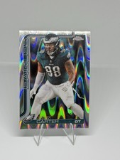 2025 Topps Chrome Football Jalen Carter Raywave Refractor #250 Philadelphia