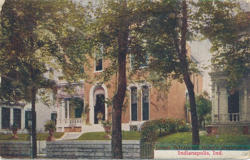 James Whitcomb Riley Home - INIANAPOLIS, IN / RUSSIAVILLE FANCY CANCEL 1909