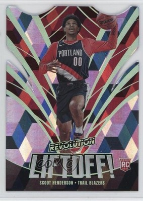 2023-24 Panini Revolution Liftoff! Cubic 18/50 Scoot Henderson #7 Rookie RC 0j99