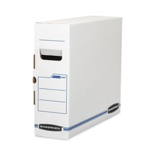 Bankers Box X-Ray Storage Box, Film Jacket Size, 5 x 19 3/4 x 14 7/8, White/Blu