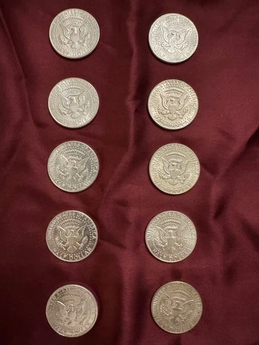 1964 silver kennedy half dollar 10 coins lot 3