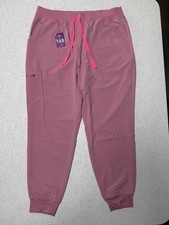 Figs Highwaisted Zamora Jogger Scrub Pants. Women  s Size 2XLR. Stretch. Pink