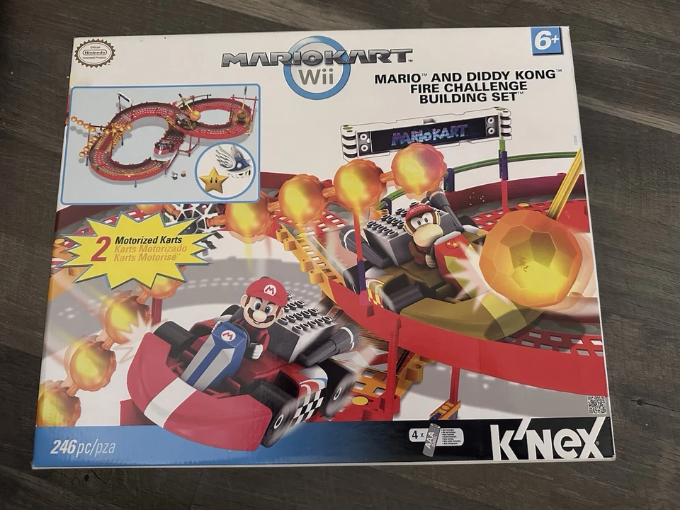 Mario Kart Wii Mario and Diddy Kong Fire Challenge Building Set KNEX - Image 4 of 4