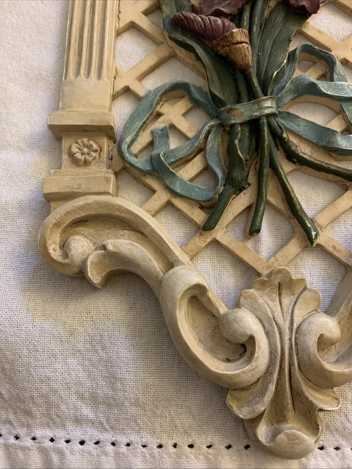 1 placa de arte de pared de resina floral camino de jardín vintage de 13,5" x 6" pulgadas Foto 2 de 4