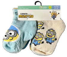 Minions Character SIZE 2T-3T /Toddler Ankle Socks, 10-Pack MULTICOLOR NEW