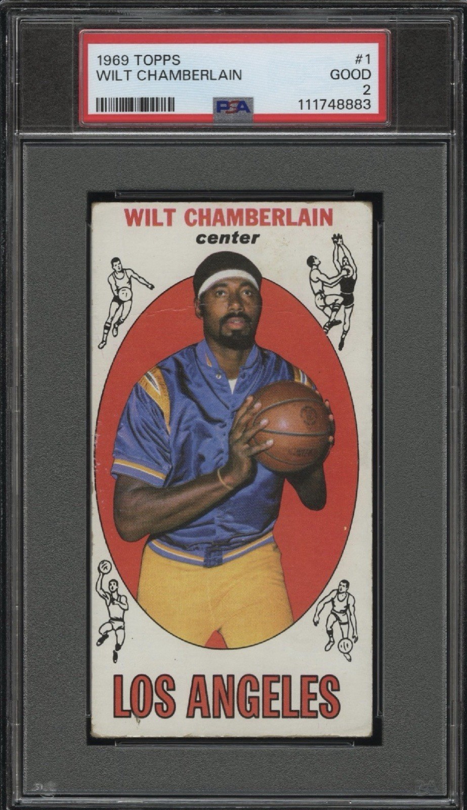 1969-70 Topps Basketball #1 Wilt Chamberlain PSA 2 Good New Slab Recently Graded