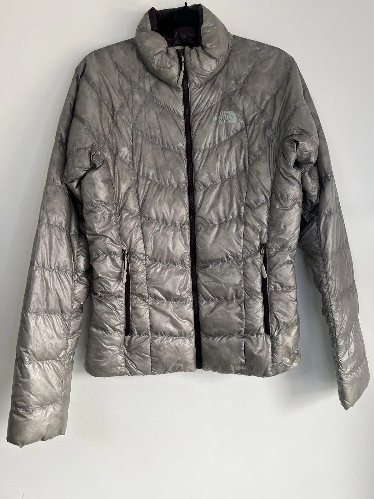 The North Face Puffer Jacket XS Grey Translucent