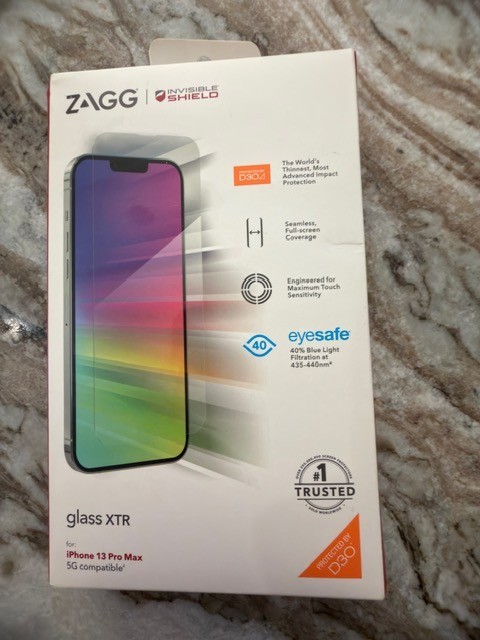 NEW ZAGG Invisible Shield Glass XTR for iPhone 13 Pro Max RV $59.99 NO RESERVE!