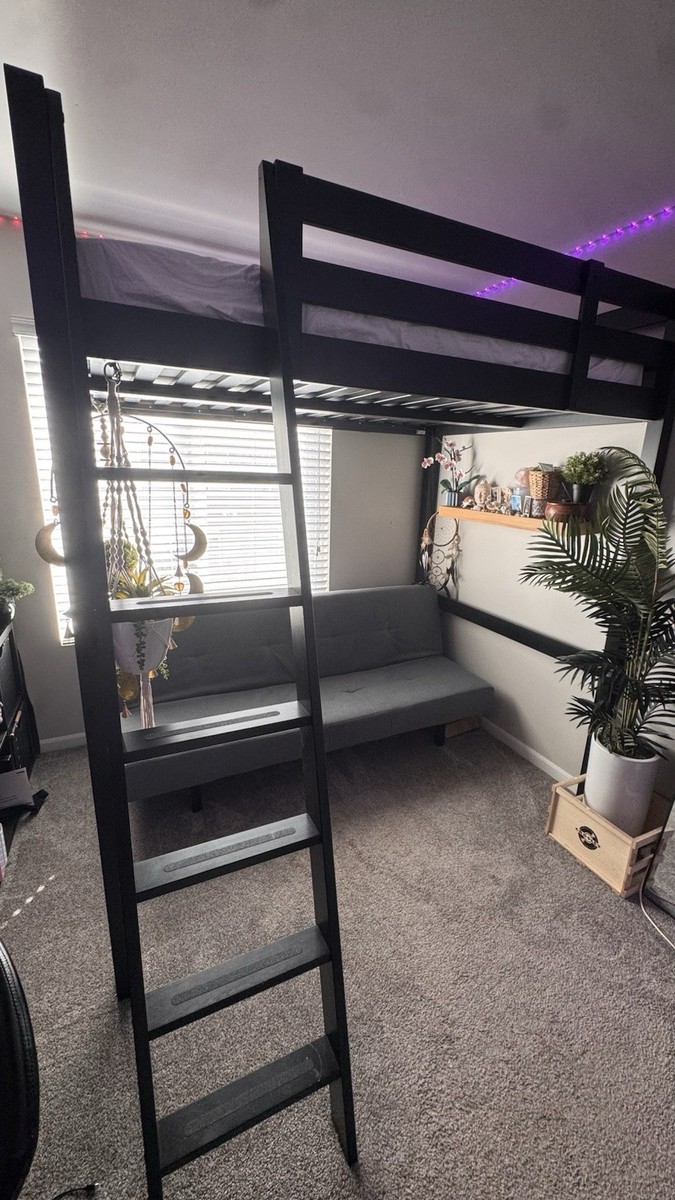 イケアのロフトダブルベッドIKEA STORÅ Loft bed STORÅ loft bed frame, black, Full/Double - IKEA
