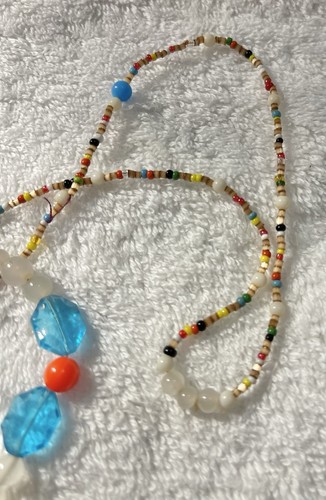 Collana Vintage Perline Colori Sud Occidentali Stile Nativi Americani Semi Perline BOHO - Foto 7 di 10