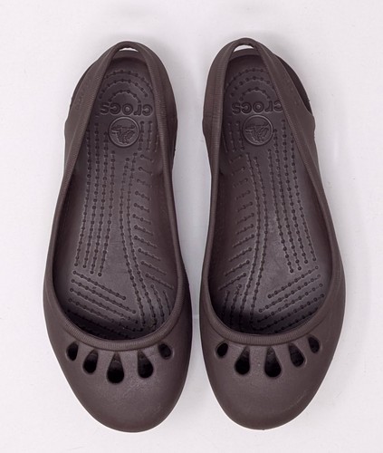 Crocs Malindi Ballerinas Slipper Slingback flache Schuhe braun Damen 5 - Bild 6 von 11